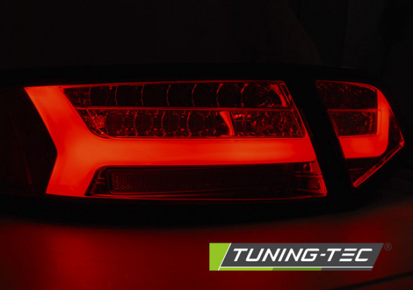 LED Lightbar Design Rückleuchten für Audi A6 4F (C6) Facelift 08-11 Limousine rot/klar